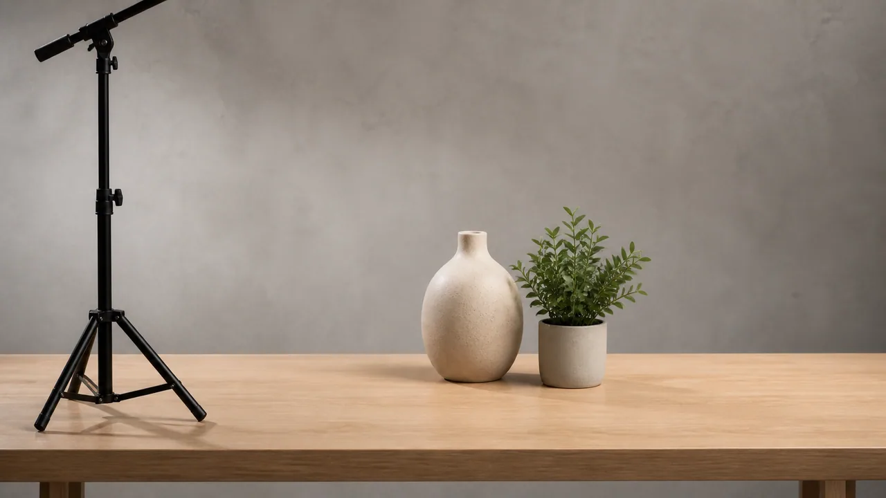 Clear a Stand or Prop Without Reframing the Product - Before